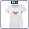 T-SHIRT DAMSKI - MOTYL wz. 1 (BROKATOWE MOTYLE) - single jersey XXXL