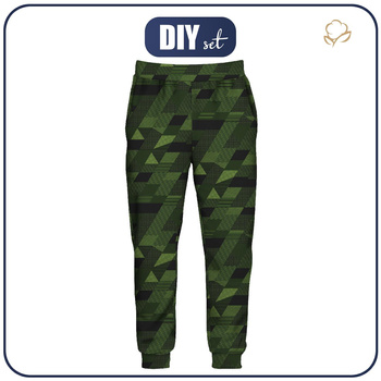 MEN'S JOGGERS (GREG) - GEOMETRIC CAMOUFLAGE pat. 1 - sewing set