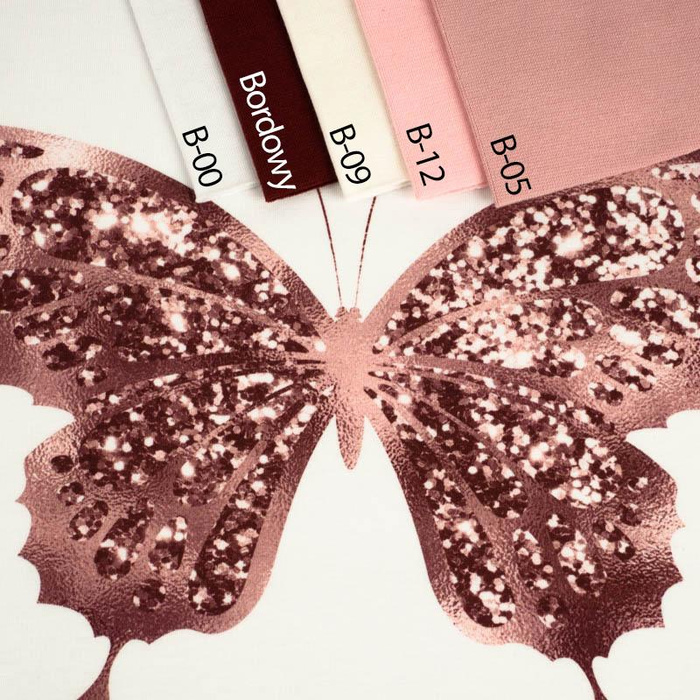 BUTTERFLY pat. 2 (GLITTER BUTTERFLIES) - panel 50cm x 50cm