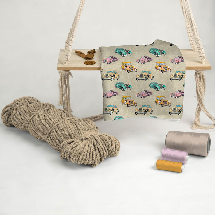 OLD CARS pat. 4 - Waterproof woven fabric