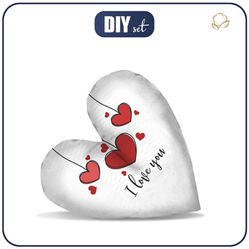 DEKO-KOPFKISSE HERZ - I LOVE YOU / HERZEN m. 2
