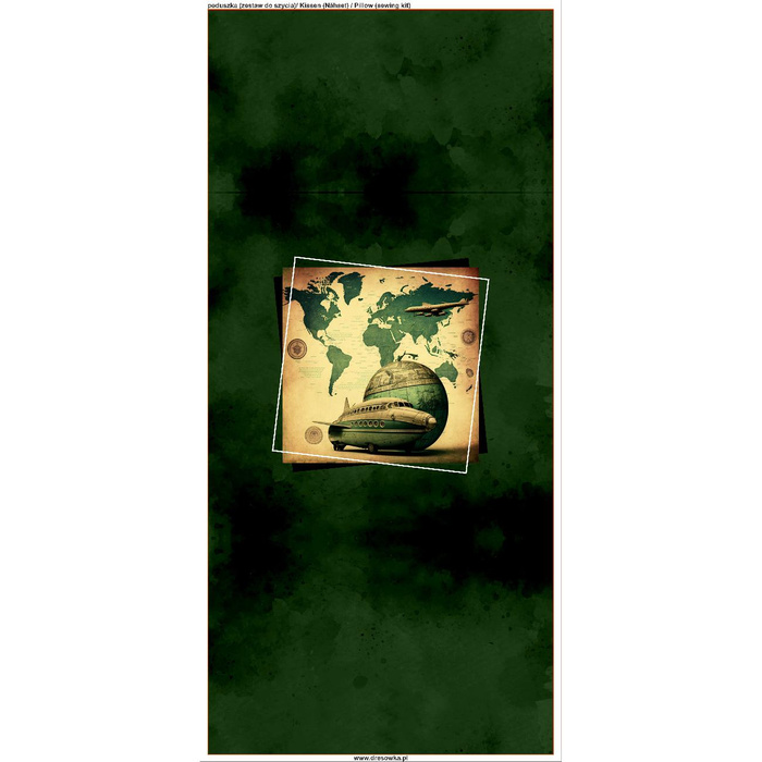 PODUSZKA 45X45 - TRAVEL TIME WZ. 4 - panel przód + tył