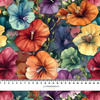FLOWERS WZ.48 - looped knit fabric with elastane ITY