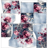 BLUZA DAMSKA (FURIA) NIETOPERZ Z KOMINEM - VINTAGE FLOWERS wz. 4 - zestaw do uszycia - M