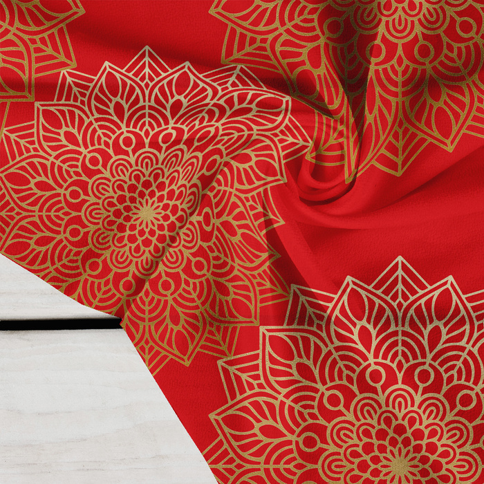 MANDALA pat. 5 / red - Crepe