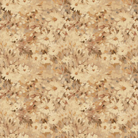 BEIGE / FLOWERS - tkanina bawełniana