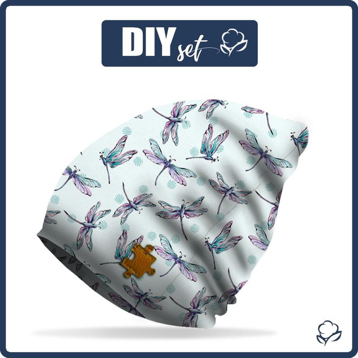 "Beanie" Mütze - LIBELLEN M.2 (LIBELLEN UND PUSTEBLUMEN) 57-59