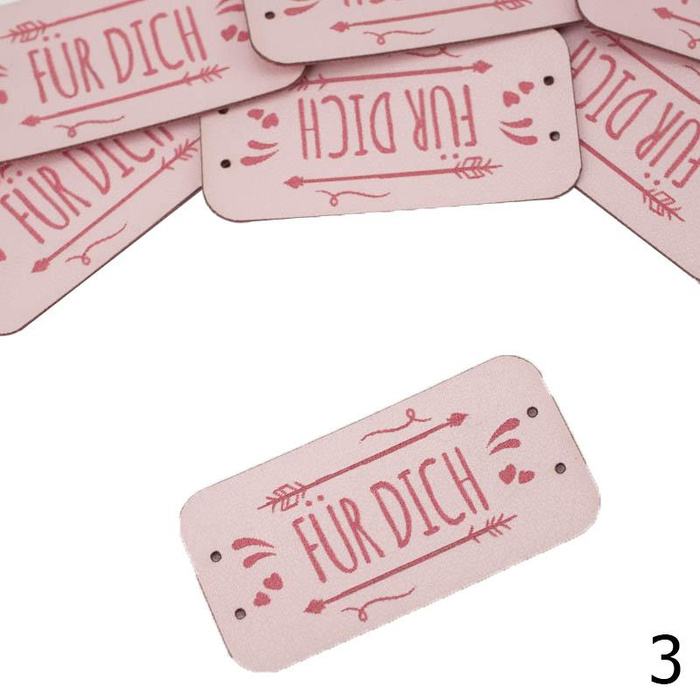 Label „FÜR DICH'' 2,5x5 cm – blass rosa