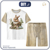 KINDERPYJAMA "ADA" - HÄSCHEN IM KORB M. 1 - Nähset (86/92)