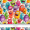FUNNY MONSTERS M. 3 - Baumwoll Webware