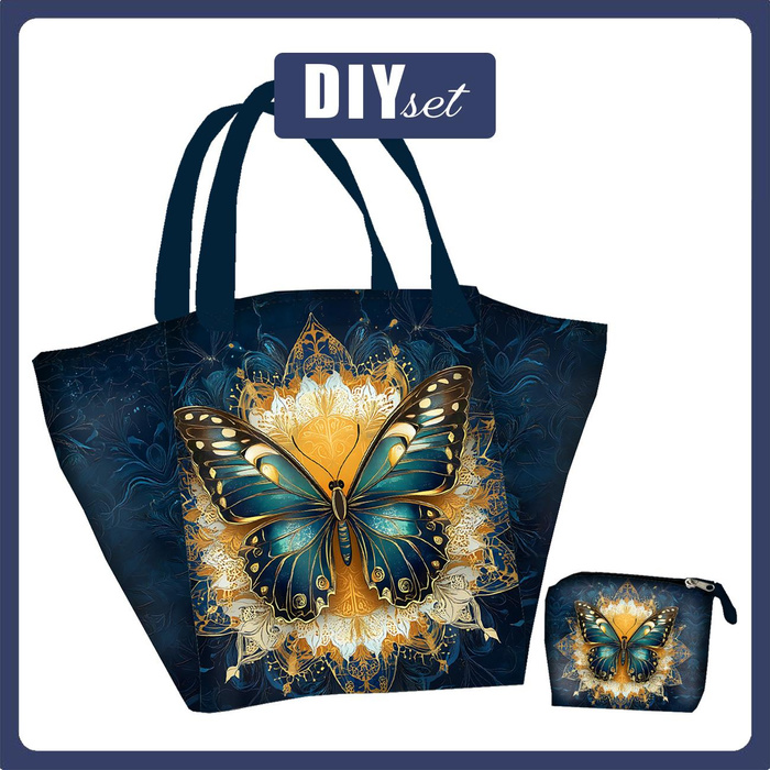XL Tasche mit Utensilientasche 2 in 1 - ANIMALS MANDALA wz.13 - Nähset