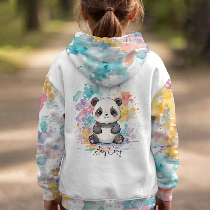 CUTE PANDA - panel (60cm x 50cm) tkanina bawełniana