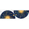 Small circle skirt panel - CREPE - WATERCOLOR GALAXY