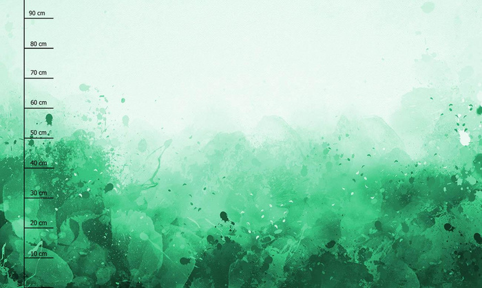 SPECKS (green) - SINGLE JERSEY PANEL 