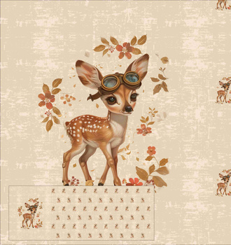 FAWN STEAMPUNK FOREST - PANEL PANORAMICZNY SINGLE JERSEY (60cm x 155cm)