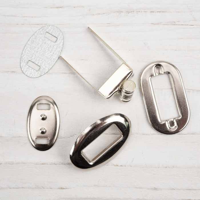 Drehverschluss - Zylinder silber - Set