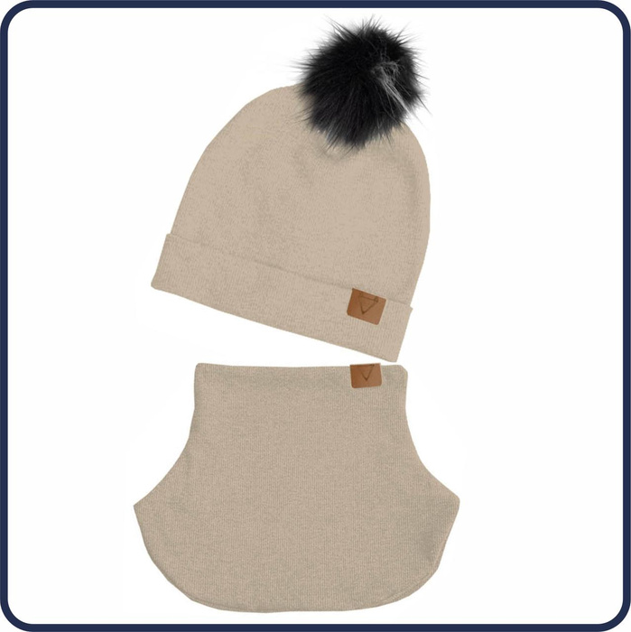 BEIGE - Mütze und Loop kreatives Nähset