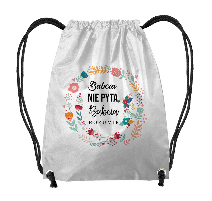 GYM BAG - BABCIA NIE PYTA, BABCIA ROZUMIE / folklore