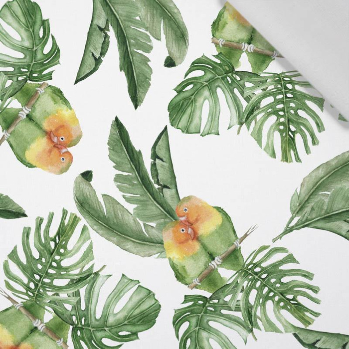 LOVEBIRDS (JUNGLE) - Cotton woven fabric
