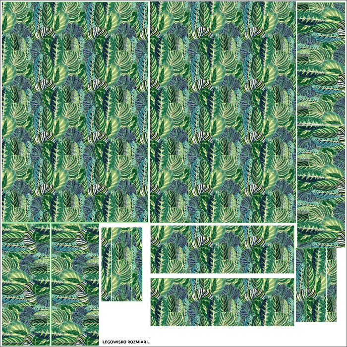 ZVÍŘECÍ POSTEL - ZELENÁ DŽUNGLE vz. 1 (VINTAGE) - sada siti - L