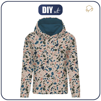 CLASSIC WOMEN’S HOODIE (POLA) - TERRAZZO PAT. 7 - looped knit fabric