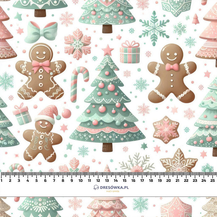 Pastel Christmas wz. 2 - French Terry mit Elasthan