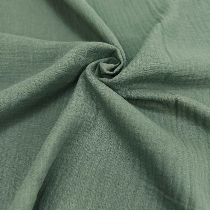 Baumwoll Musselin Double Gauze - Gedecktes Mint