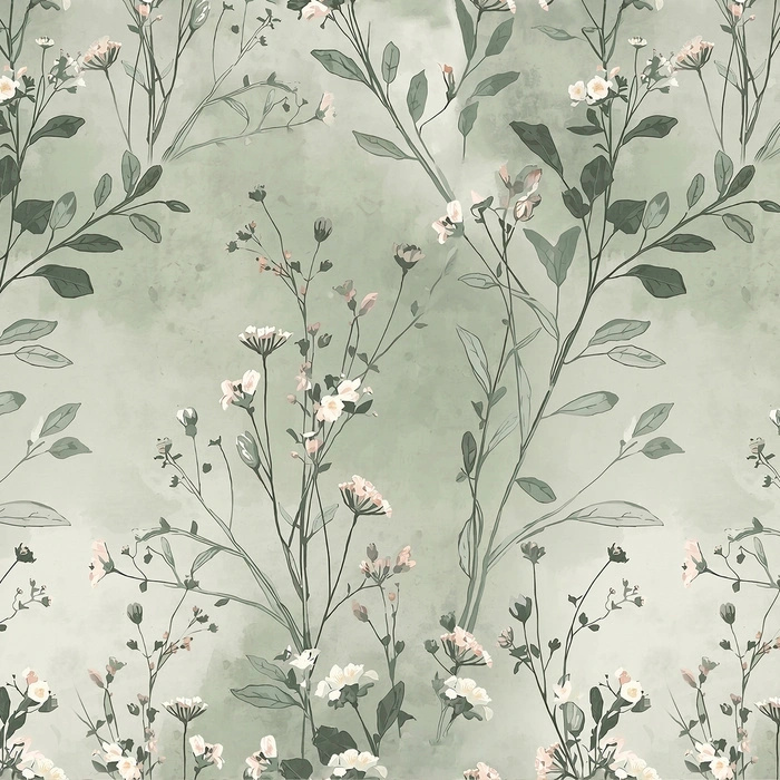 PASTEL FLOWERS WZ. 27 - Minky-Plüsch