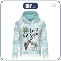 CLASSIC WOMEN’S HOODIE (POLA) - LET IT SNOW PAT. 2 (WINTER IN THE CITY) - looped knit fabric