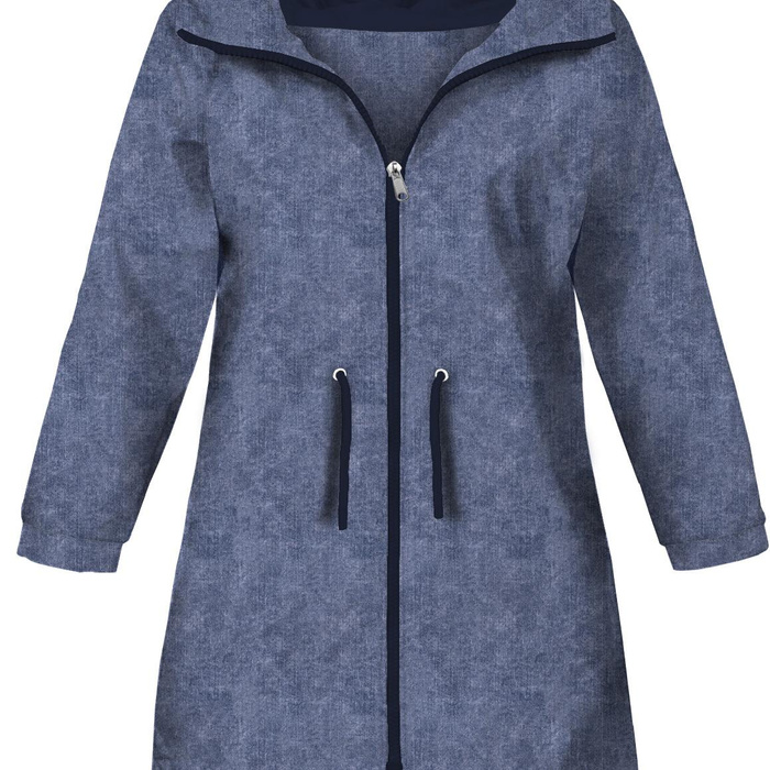 PARKA DZIECIĘCA (ARIEL) - ACID WASH / granatowy - softshell (110/116)