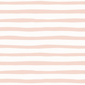 STRIPES - ECRU AND LIGHT PINK (BIRDS IN LOVE) - Viscose jersey