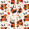 CHINESE PANDAS - tkanina wodoodporna