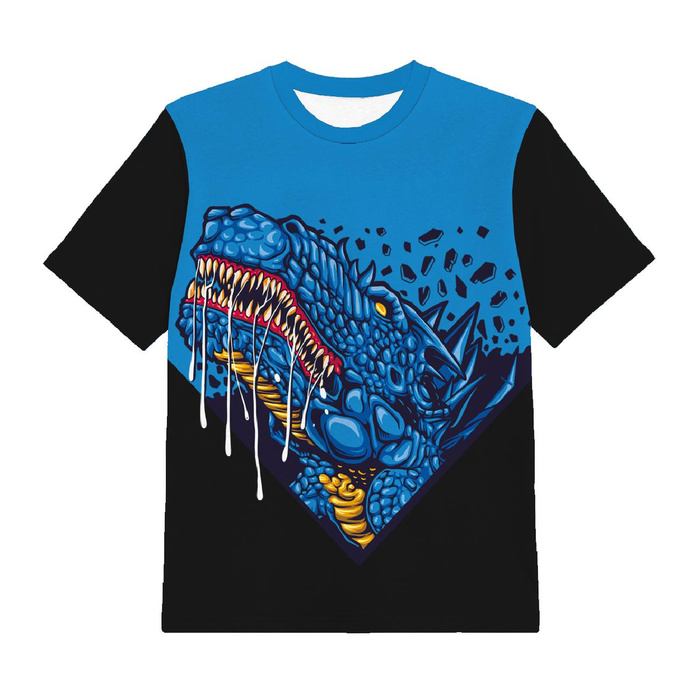 T-SHIRT DZIECIĘCY - BLUE DRAGON WZ. 2 / czarny - single jersey ITY (92/98)