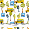 SCHOOL BUSSES (COLORFUL TRANSPORT) - single jersey with elastane 