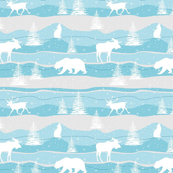 Alaska / hellblau - Baumwoll Webware