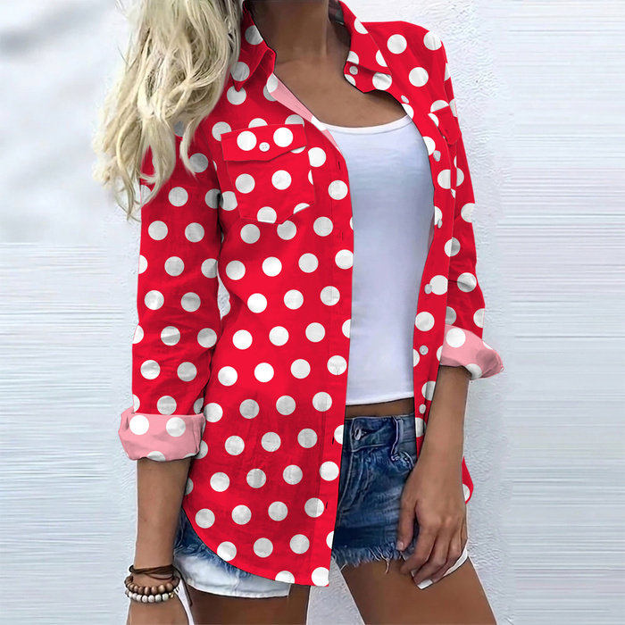 RED POLKA DOTS - Cotton muslin