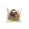 PILLOW 45X45 - WATERCOLOR SLOTH PAT. 2 - Cotton woven fabric - sewing set