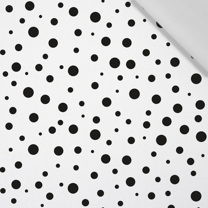 BLACK DOTS - tkanina bawełniana