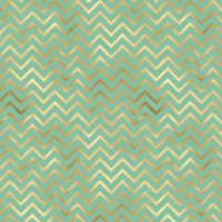 GOLDEN ZIGZAGS (GOLDEN OCEAN) / mint - Cotton woven fabric