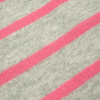 Effekt Sommersweat - MELANGE GRAU STREIFEN / rosa (2cmx0,7cm)