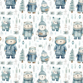 WATERCOLOR WINTER WZ. 4 - lekka dzianina drapana