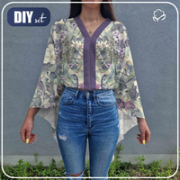 PAREO - PURPLE FLORAL - Nähset