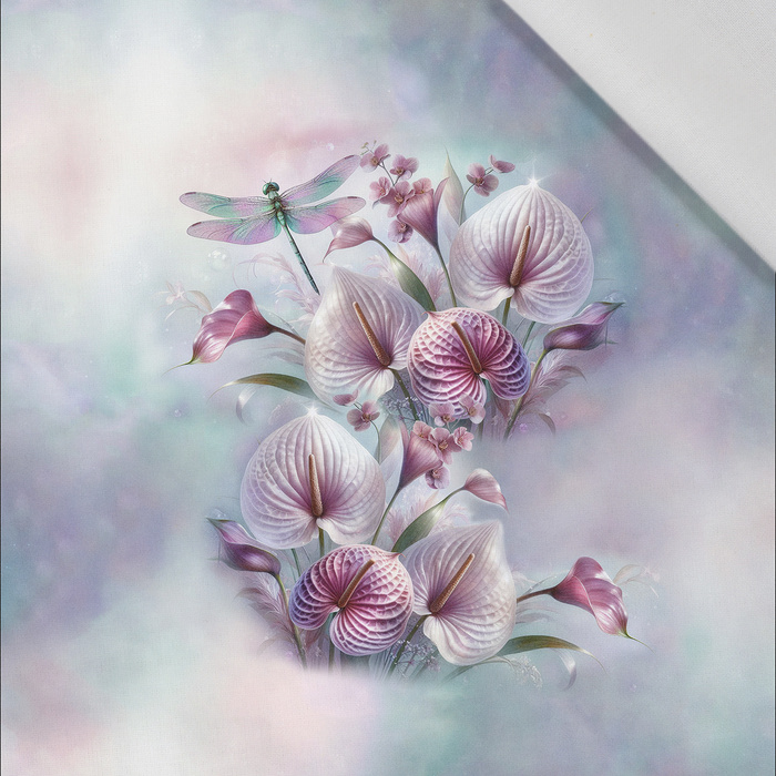 PASTEL BLOOM WZ. 4 - panel (60cm x 50cm)  bavlněná tkanina