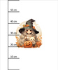 HALLOWEEN GIRL - Paneel (60cm x 50cm)  Baumwoll Webware