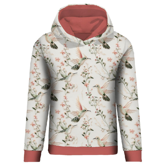 PASTEL BIRDS PAT. 6 (Hummingbirds) - Woven Fabric for tablecloths