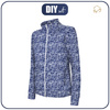 "MAX" CHILDREN'S TRAINING JACKET - SEA BLUE GLITTER (DRAGONFLIES AND DANDELIONS) - knit with short nap