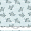 TURTLES / seaweed (BLUE PLANET) - Waterproof woven fabric