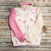 “MAX” KINDER TRAININGSJACKE - ROSA SCHNEEFLOCKEN - Funktionsstoff (Maschenstoff) (122/128)