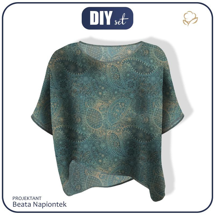 ZWIEWNA BLUZKA OVERSIZE "ELENA" - MEHNDI 2.0 - zestaw do uszycia