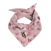 KID'S CAP AND SCARF (MOUSE) - BUTTERFLIES (GLITTER BUTTERFLIES) / CAMOUFLAGE pat. 2 (rose quartz) 48-50